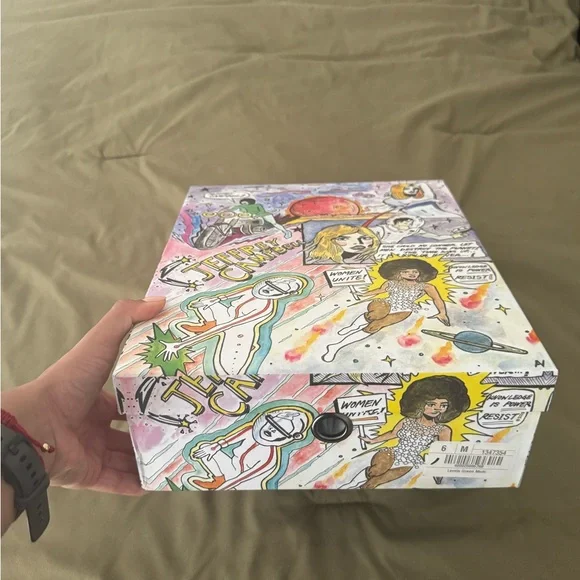 Jeffrey Campbell Green and Blue Patterned Platform Shoes - Picture 4 of 6